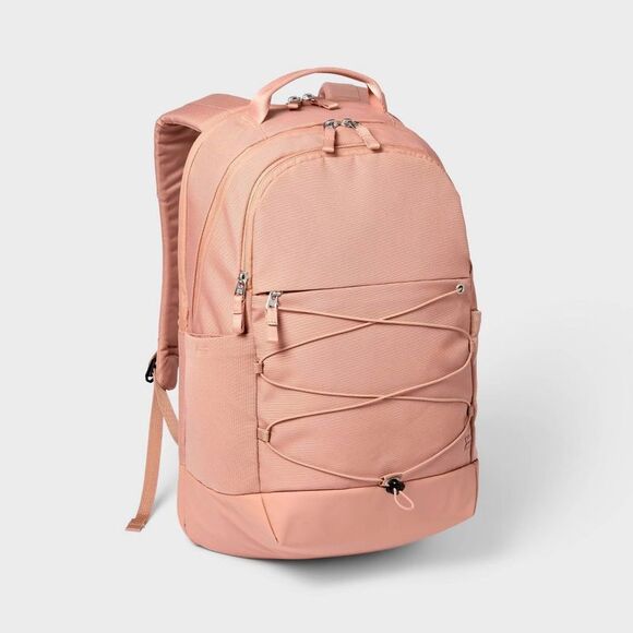 All In Motion Accessories - All in Motion Sporty 19" Backpack w/ Laptop Pocket School Travel Mocha Lt Brown